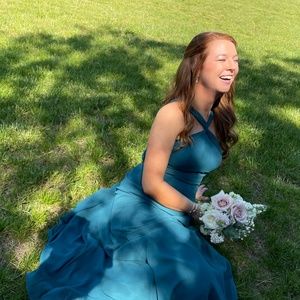 Peacock bridesmaids dress